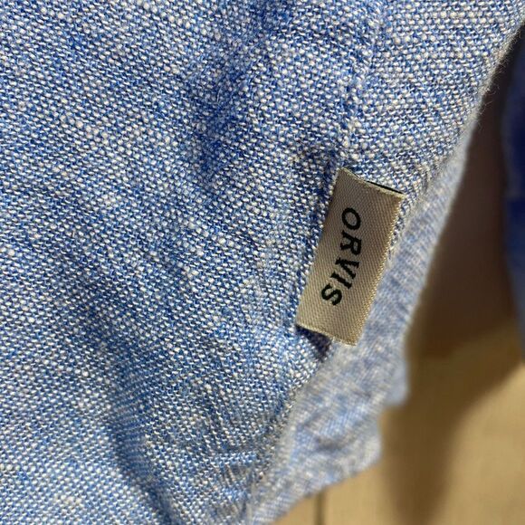 Orvis Womens Button Up Long Sleeve Linen Blend Shirt - Picture 10 of 16
